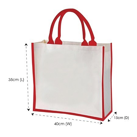 Colour Strip Laminated Canvas Bag - 10oz (350x400x150) 05