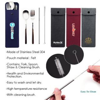 4-in-1 Cutlery Straw Felt Set 10