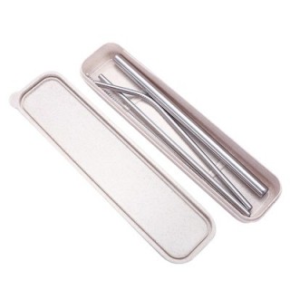 4-in-1 Silver Stainless Steel Drinking Straw Gifts Set 05