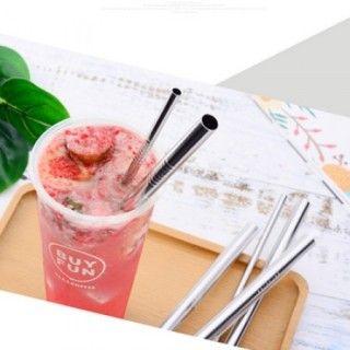 4-in-1 Silver Stainless Steel Drinking Straw Gifts Set 06