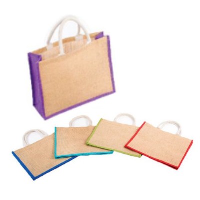 Colourful Lining Jute Bag (430x340x150) 01