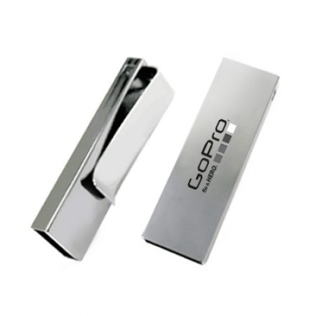Custom Made Silver USB with Metal Clip - 8GB 01