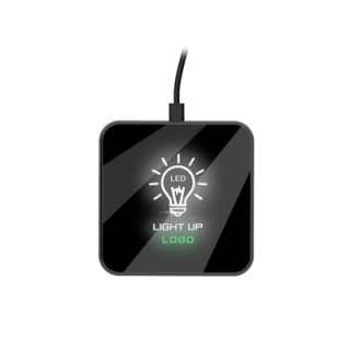 LED Light Up Logo - Mirror Surface 10W Fast Charging Wireless Charger II 09