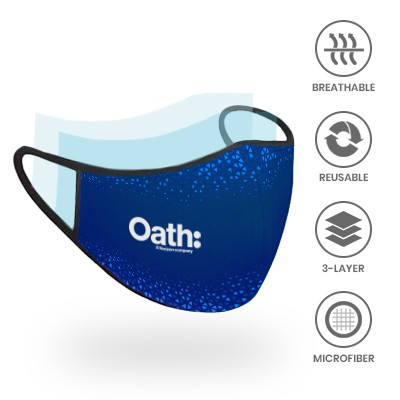 Custom Microfiber 3 Layer Washable Mask 01