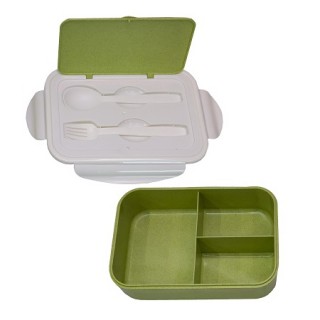 Lunch Box Wheat Fiber With Spoon & Fork