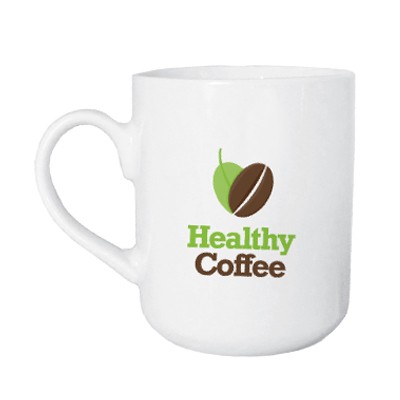 White Glossy Cafe Mug - 360ml 01