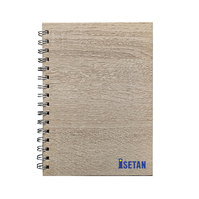 Woodgrain Wire-O Executive PU - A5 Size 04