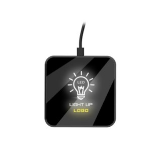 LED Light Up Logo - Mirror Surface 10W Fast Charging Wireless Charger II 07