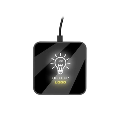 LED Light Up Logo - Mirror Surface 10W Fast Charging Wireless Charger II 08