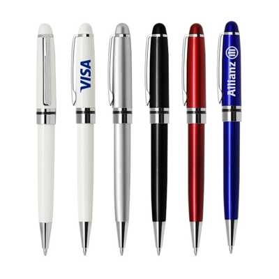Cambridge - Push Action Ball Plastic Pen -Black Ink 01
