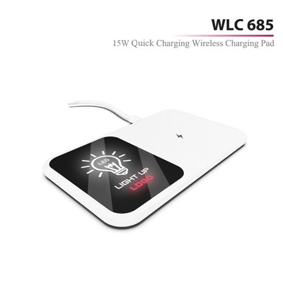LED Light Up Logo - Mirror Surface 15W Fast Charging Wireless Charger III 07