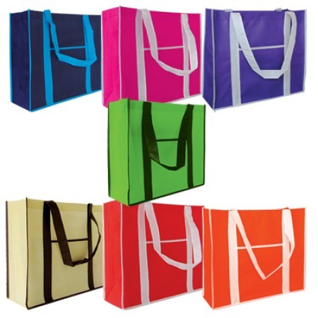 Tone Non-Woven Tote Bag with Pocket - 100gsm (375x330x125) 09