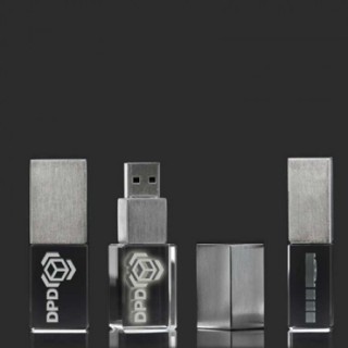 Noble Text Crystal USB Memory Drive with LED Light USB - 4GB 04