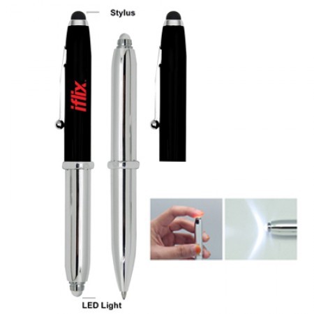 GENIUS Metal Touch Screen Stylus Ball Pen with LED Light 01