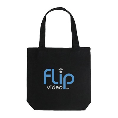 Black Canvas Tote Bag - 12oz  01