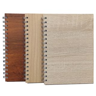 Woodgrain Wire-O Executive PU - A5 Size