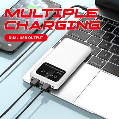 Power Bank 2.1A Fast Charge with Dual USB Port - 10000mAh 08
