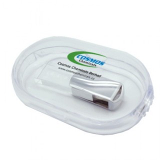 Oval Crystal Clear Transparent USB Packaging Box 03
