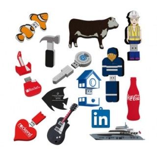 3D PVC Custom Designed USB Flash Drive - 8GB