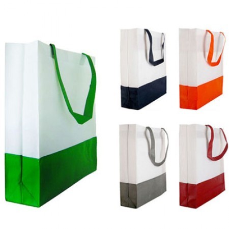 2 Tone with Velcro Non-Woven Bag - 100gsm (350x375x100) 14