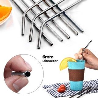 6mm Curve Stainless Steel Straw 06