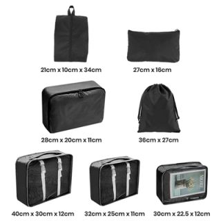 7-in-1 Polyester Travel Organizer Set 07
