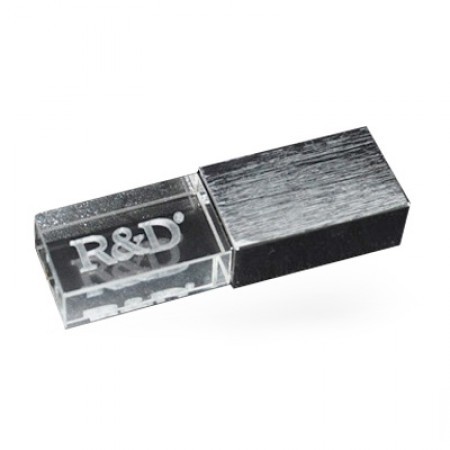 Noble Text Crystal USB Memory Drive with LED Light USB - 4GB 01