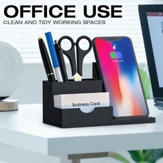 Wireless Charging Pen Holder With Mobile Stand - 15W Charger