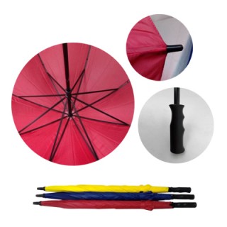 30" Black Metal Shaft Solid Umbrella 06
