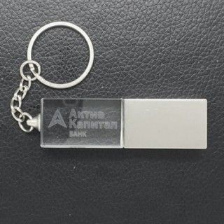 Elegant 60mm LED Crystal USB Drive with Key Chain - 4GB 03