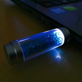 Cylinder Crystal USB Flash with LED - 4GB 10