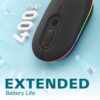Comfort Ergonomic Dual Mode Bluetooth + 2.4G Wireless Mouse 07