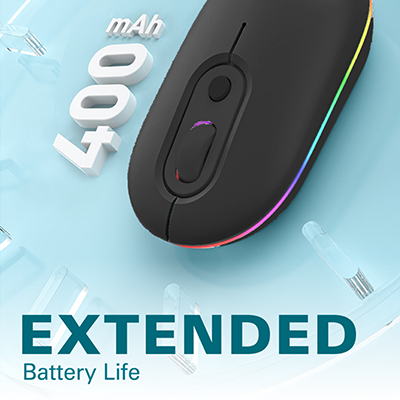 Comfort Ergonomic Dual Mode Bluetooth + 2.4G Wireless Mouse 08