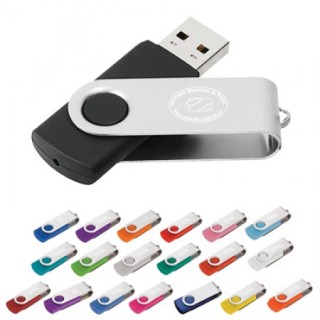 Metal Swivel Rubber Coated USB Flash Drive - 4GB 08