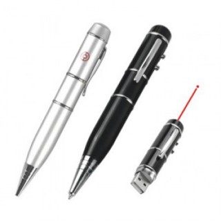 USB Flash Drive Pen with Laser Pointer & LED - 4GB
