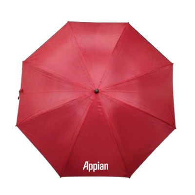 30" Black Metal Shaft Solid Umbrella 01