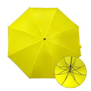 30" Black Metal Shaft Solid Umbrella 05