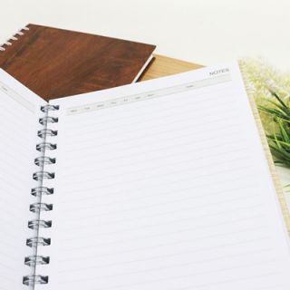 Woodgrain Wire-O Executive PU - A5 Size 10