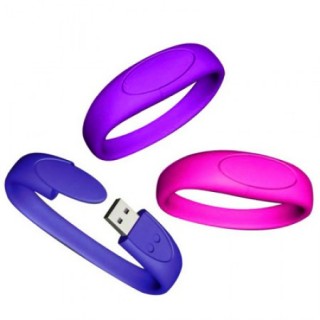 Party Silicone Wristband USB Flash Drive - 4GB