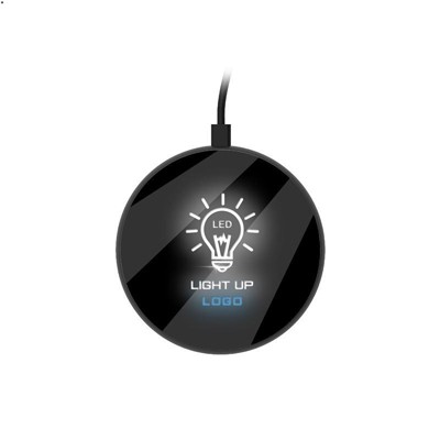 LED Light Up Logo - Mirror Surface 10W Fast Charging Wireless Charger 08