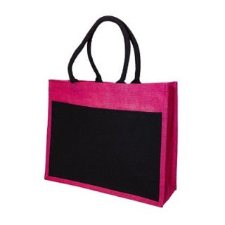 Black Front Jute Bag (350x430x150) 05