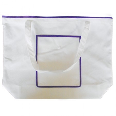 Foldable Two-Tone Durable Bamboo Tote Bags (490x365x140) 06