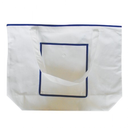 Foldable Two-Tone Durable Bamboo Tote Bags (490x365x140) 05