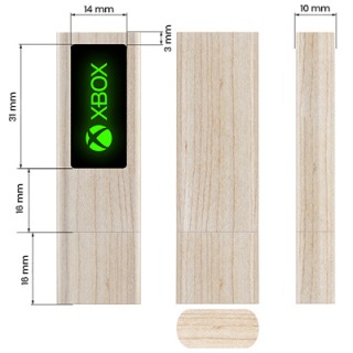 Wooden Bar Light Up USB Flash Drive - 8GB 03