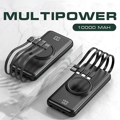 4-in-1 Fast Charging Powerbank with Wireless Charging - 10000mAh 06