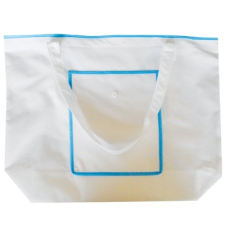 Foldable Two-Tone Durable Bamboo Tote Bags (490x365x140) 09