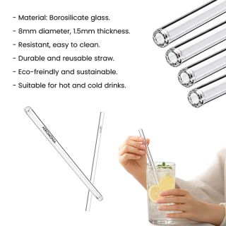 8mm Borosilicate Glass Straw 08