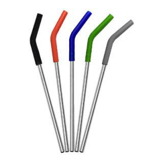 8mm Stainless-Steel Straw with Curved Silicon Tip 04