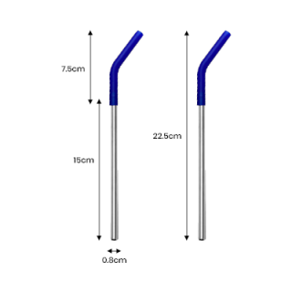 8mm Stainless-Steel Straw with Curved Silicon Tip 06