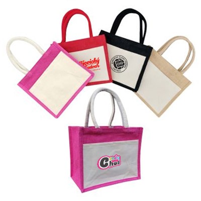 Mini Natural Laminated Jute Bag (260x220x150) 01